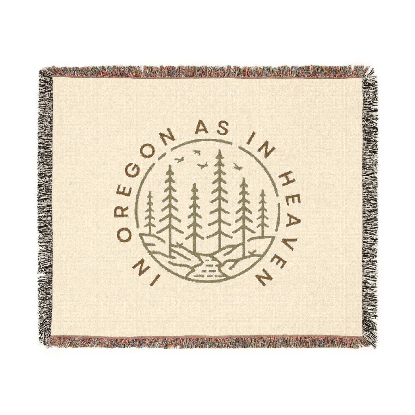 In Oregon as in Heaven Woven Blanket