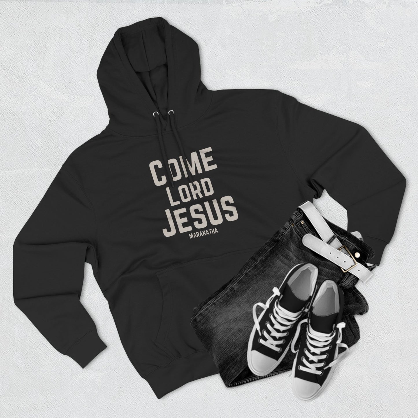 Come Lord Jesus Three-Panel Fleece Hoodie