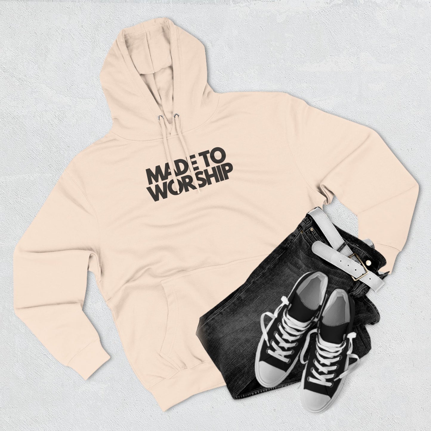 Made to Worship Three-Panel Fleece Hoodie