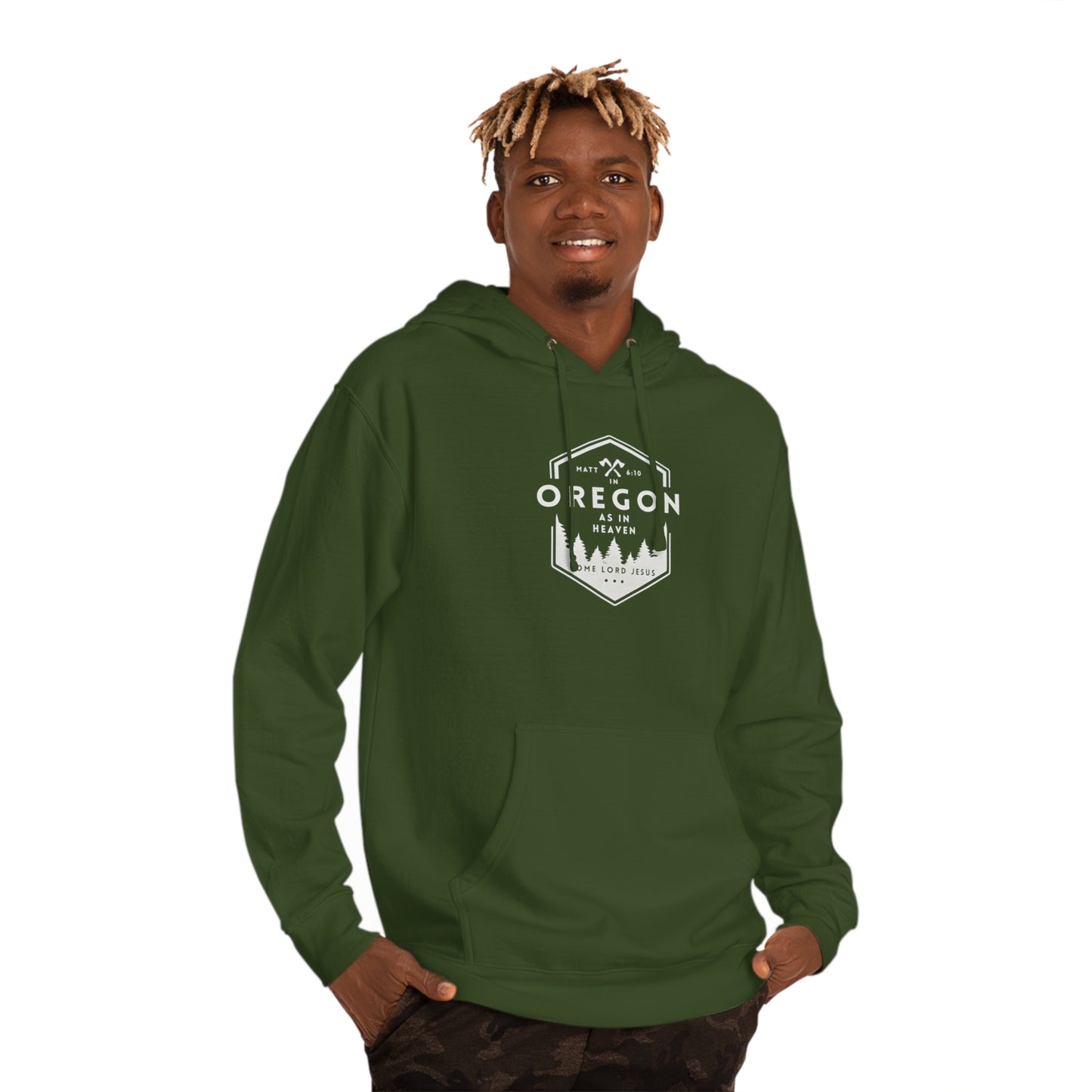 In Oregon as in Heaven Unisex Hooded Sweatshirt