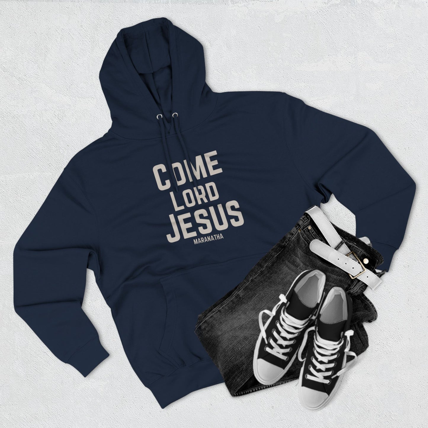 Come Lord Jesus Three-Panel Fleece Hoodie