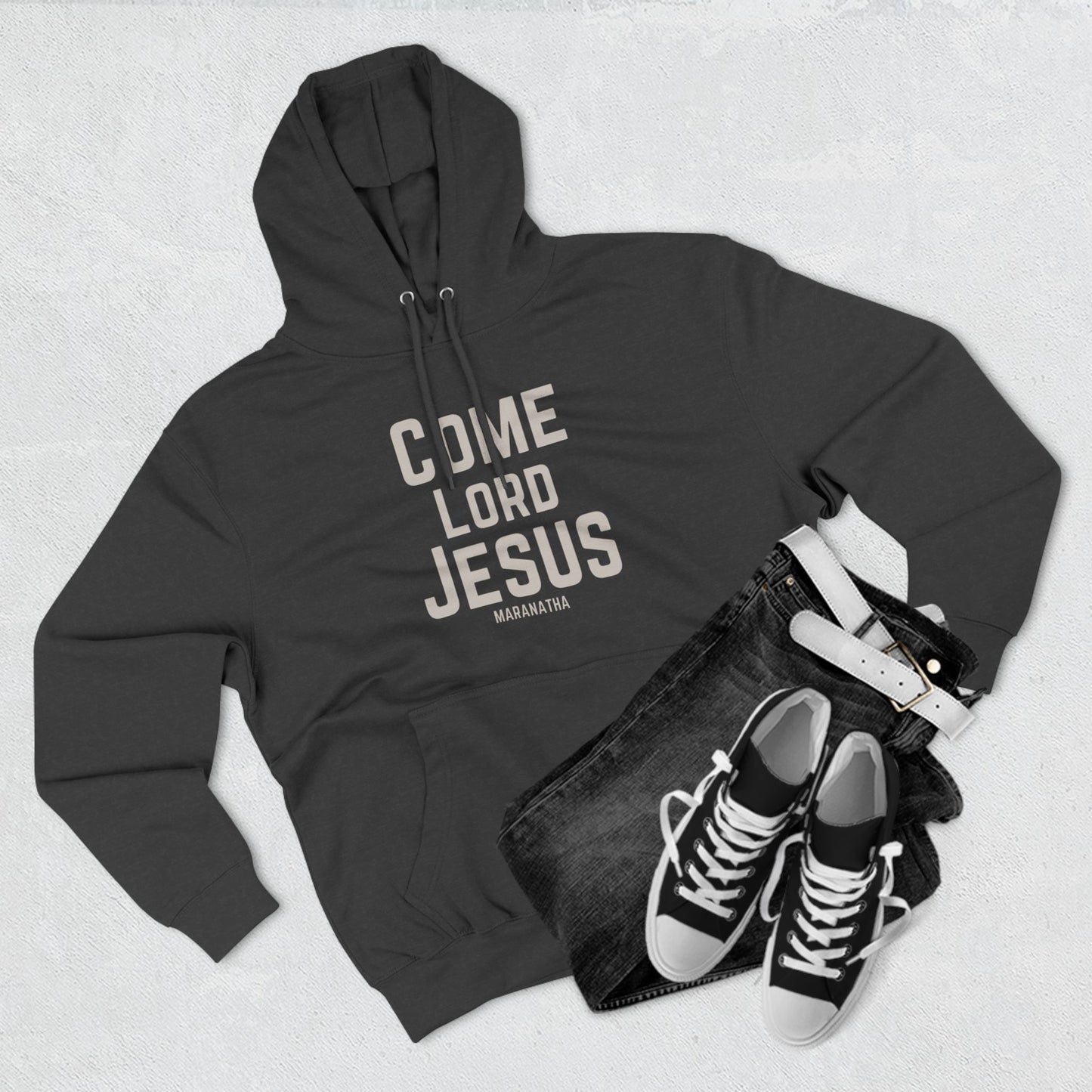 Come Lord Jesus Three-Panel Fleece Hoodie