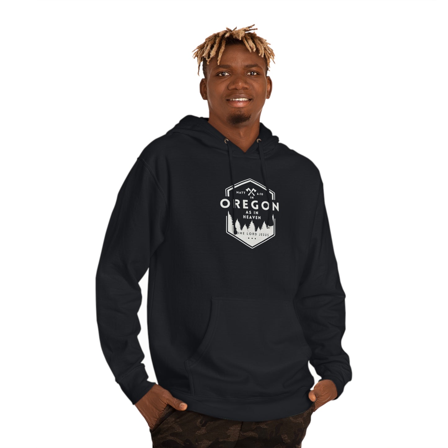 In Oregon as in Heaven Unisex Hooded Sweatshirt