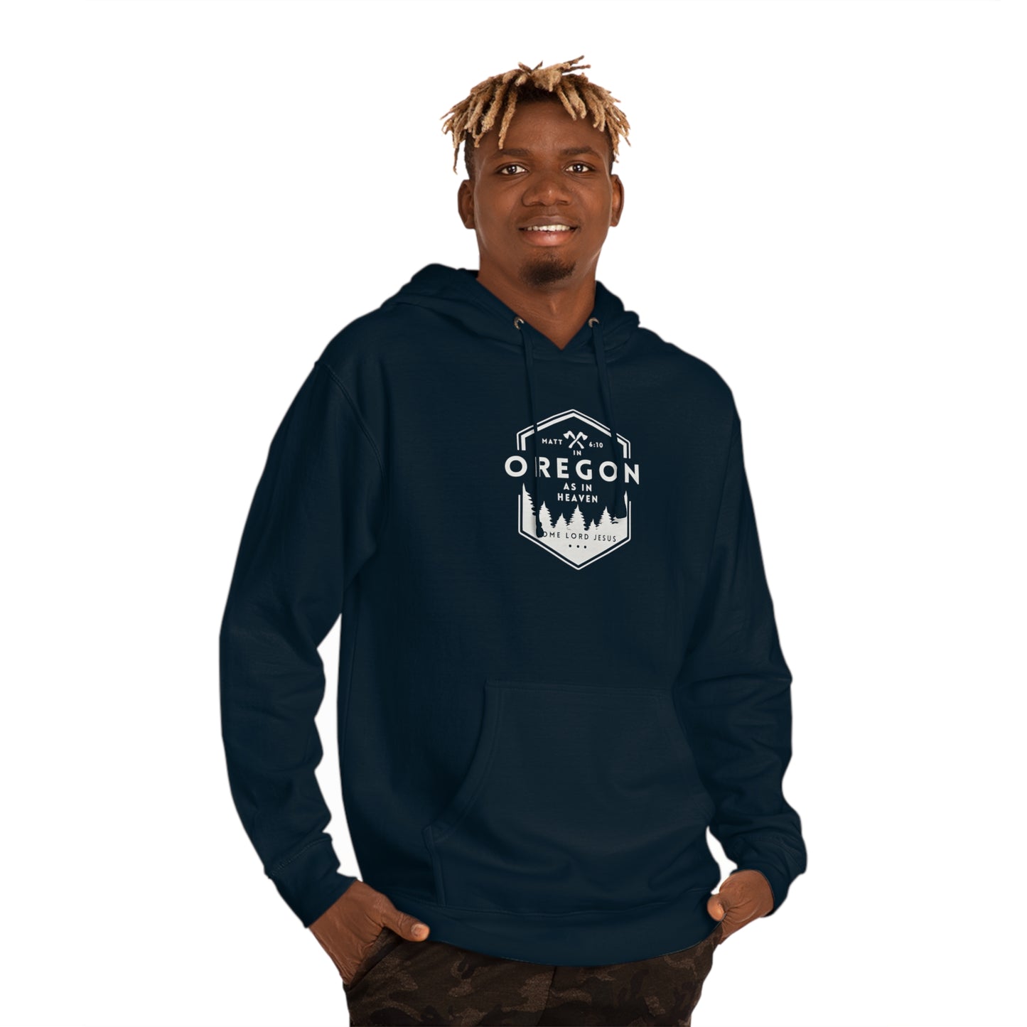 In Oregon as in Heaven Unisex Hooded Sweatshirt