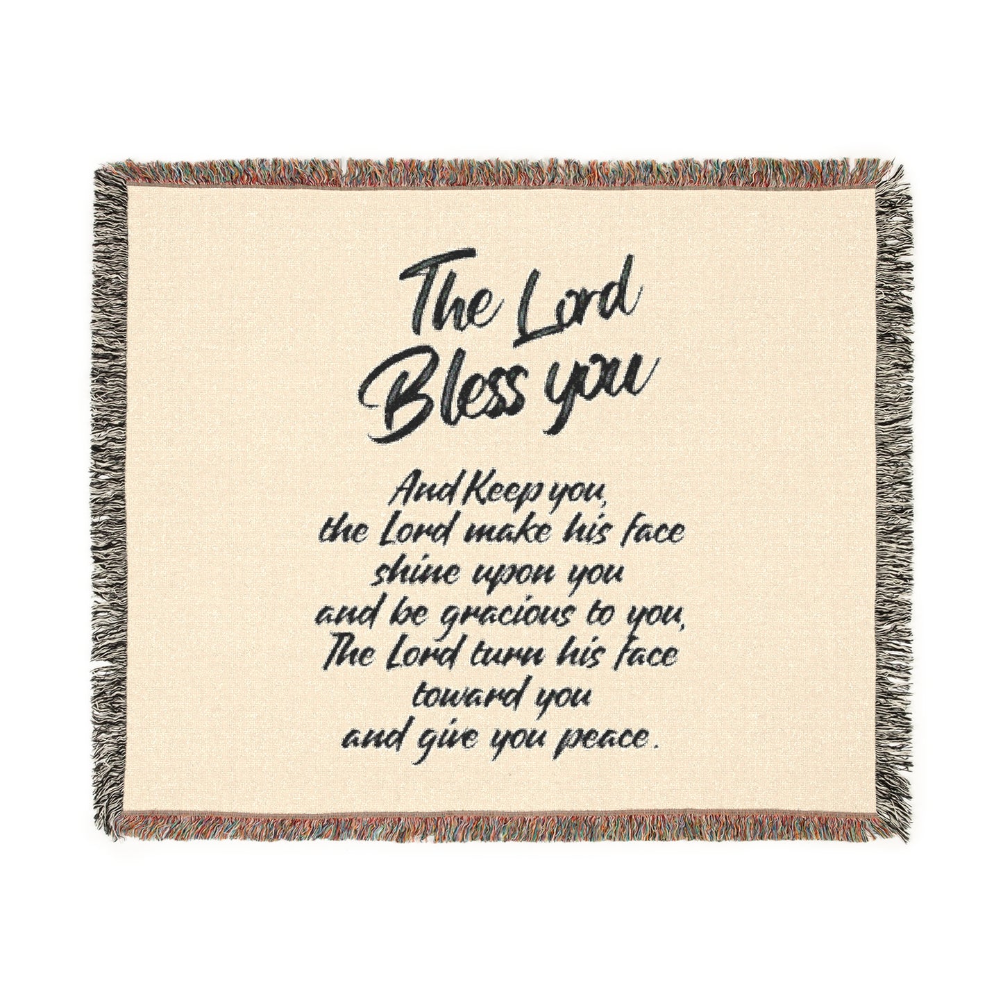 The Lord Bless you Woven Blanket