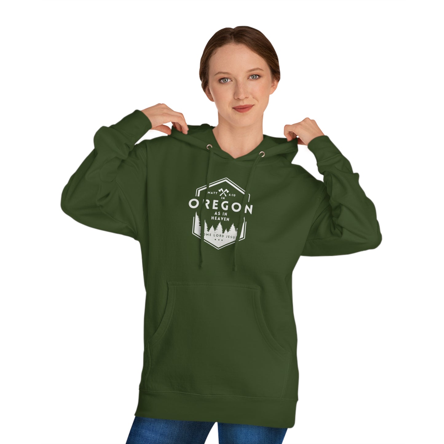 In Oregon as in Heaven Unisex Hooded Sweatshirt