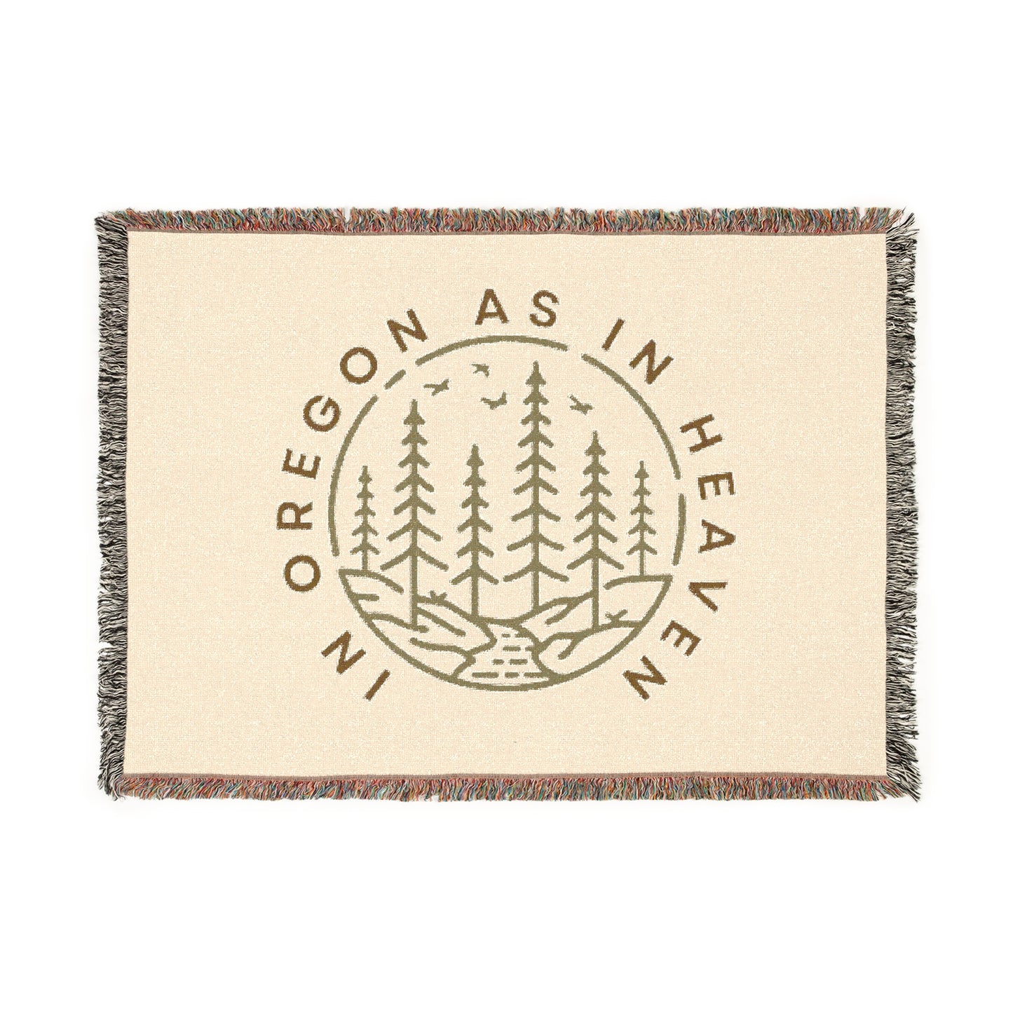 In Oregon as in Heaven Woven Blanket