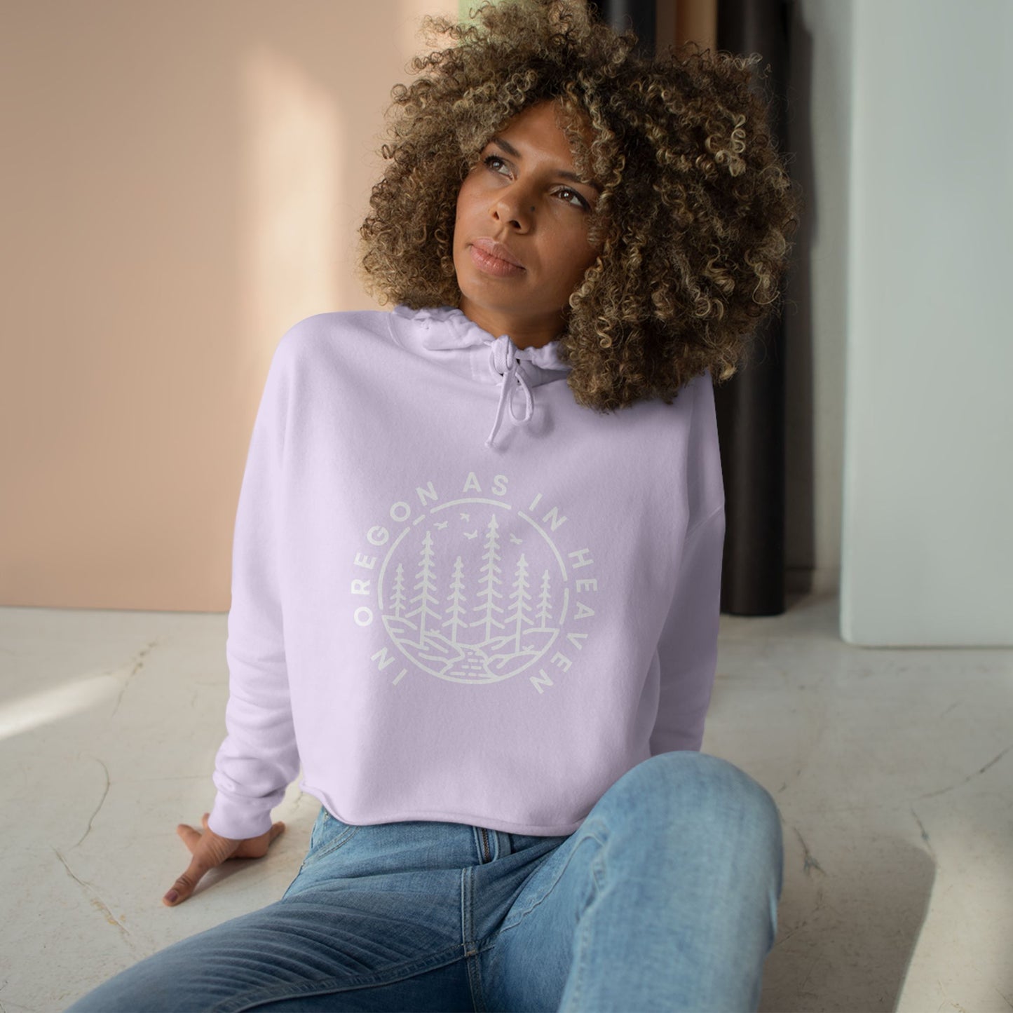 In Oregon as in Heaven Crop Hoodie