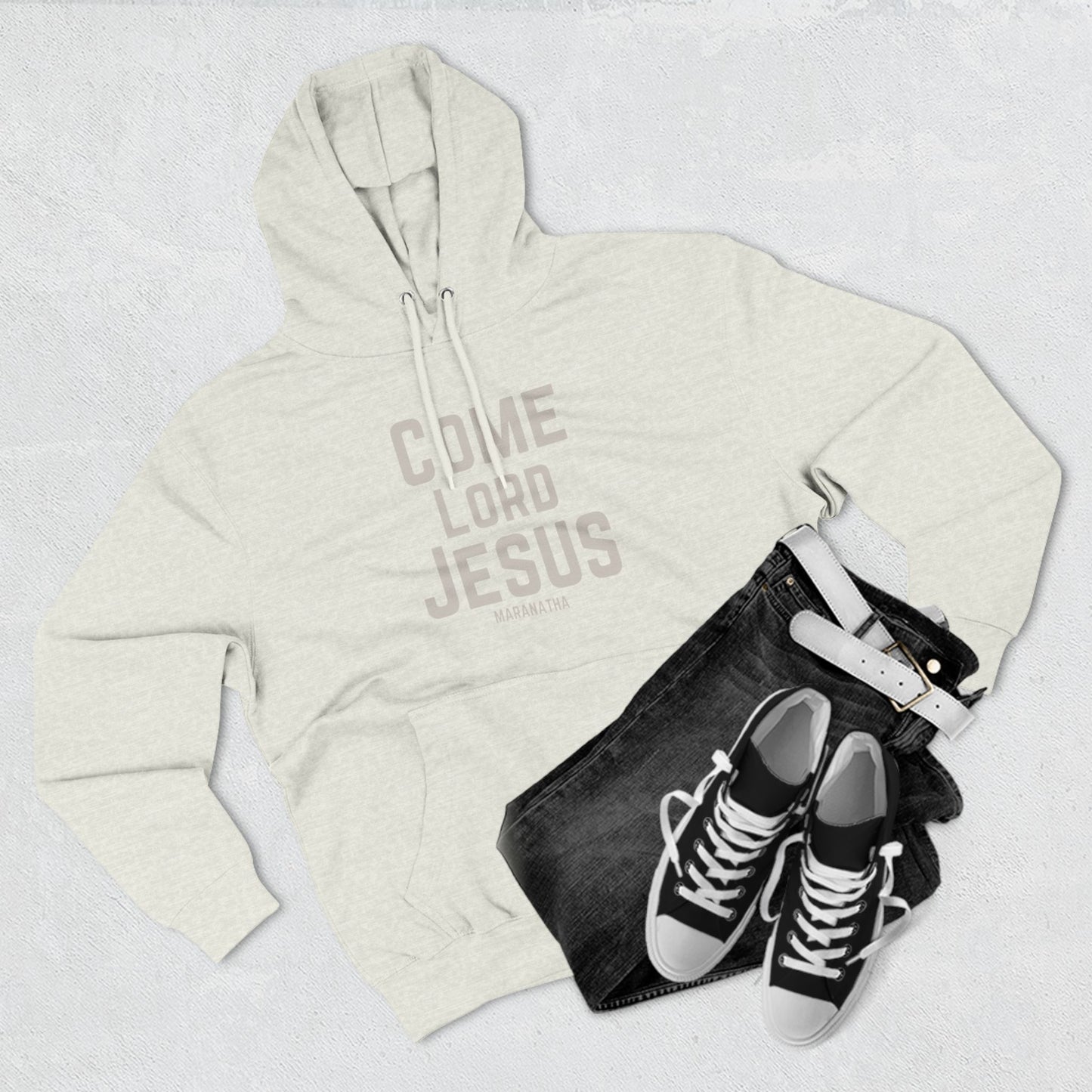 Come Lord Jesus Three-Panel Fleece Hoodie