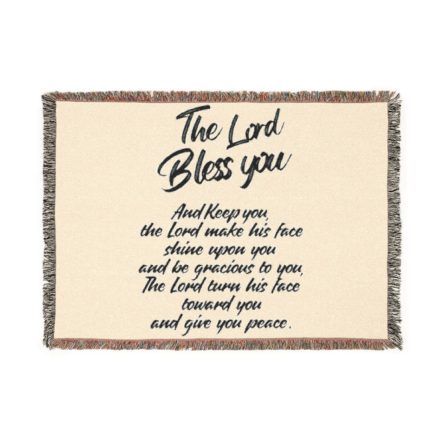 The Lord Bless you Woven Blanket