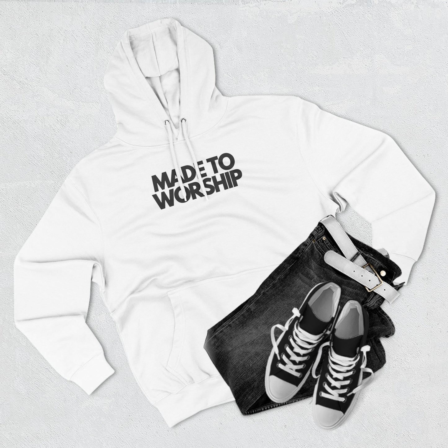 Made to Worship Three-Panel Fleece Hoodie