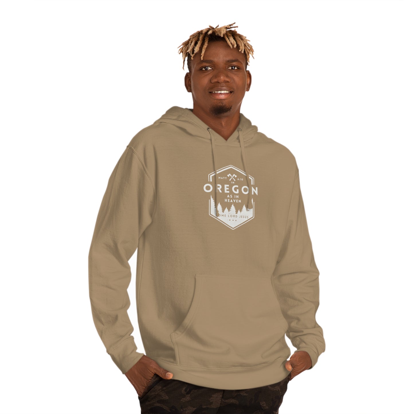 In Oregon as in Heaven Unisex Hooded Sweatshirt