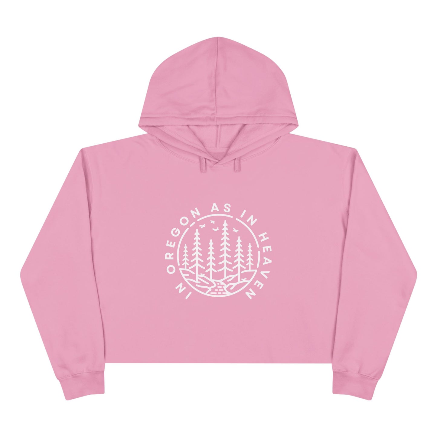 In Oregon as in Heaven Crop Hoodie