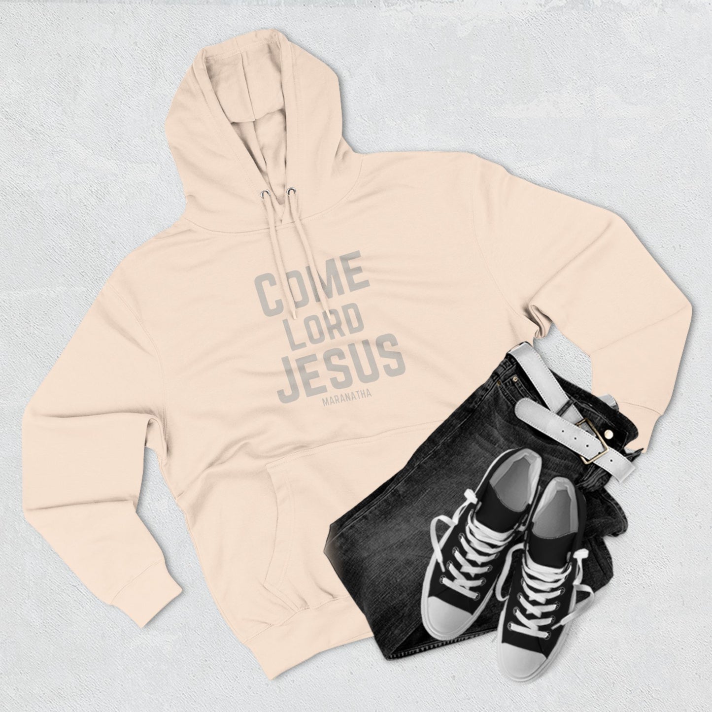 Come Lord Jesus Three-Panel Fleece Hoodie