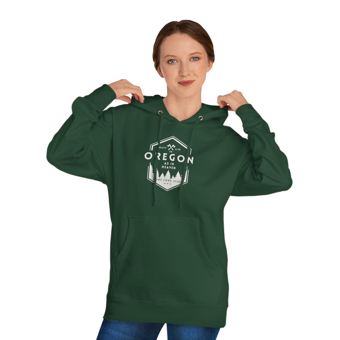 In Oregon as in Heaven Unisex Hooded Sweatshirt