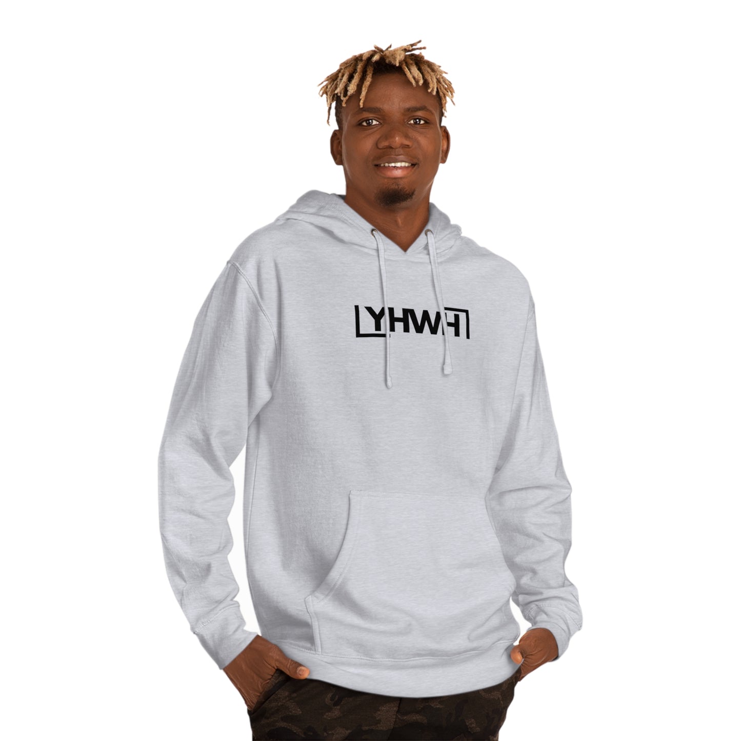 Minimalist YHWH Unisex Hooded Sweatshirt - Comfortable Casualwear for All Seasons