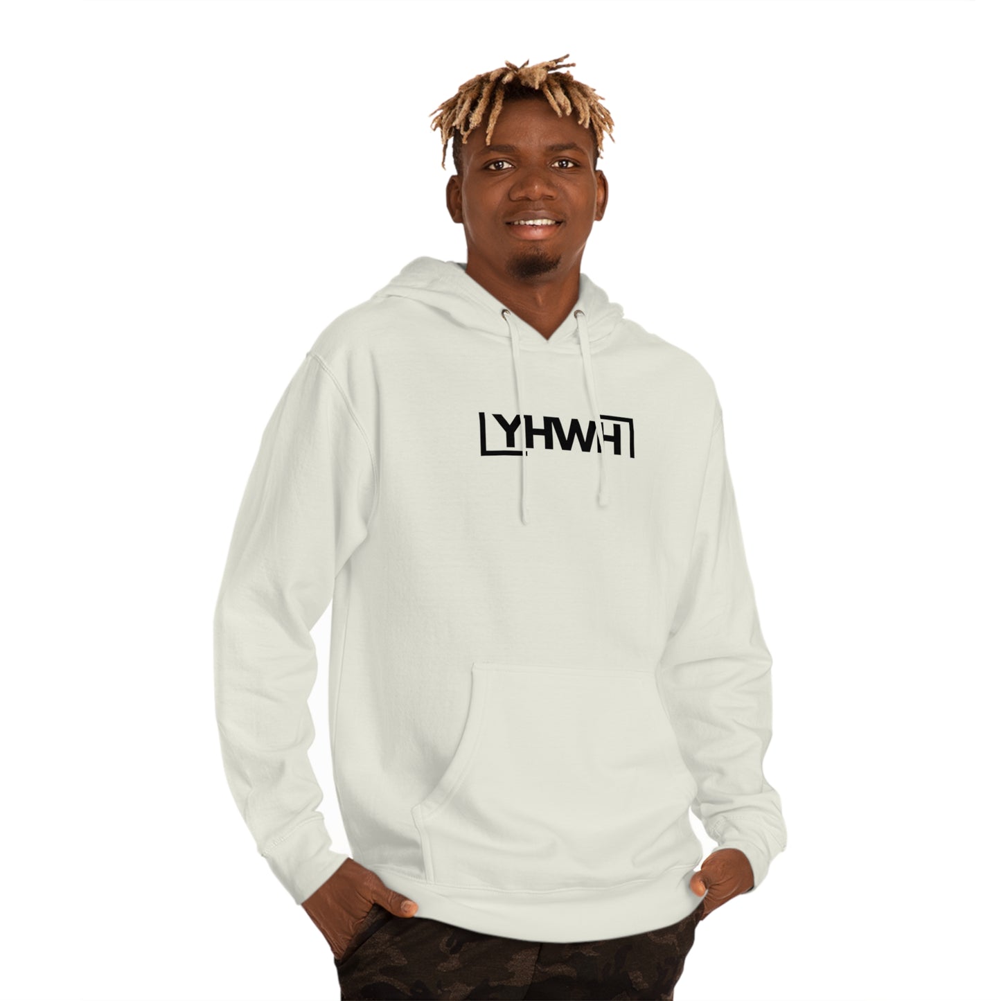 Minimalist YHWH Unisex Hooded Sweatshirt - Comfortable Casualwear for All Seasons