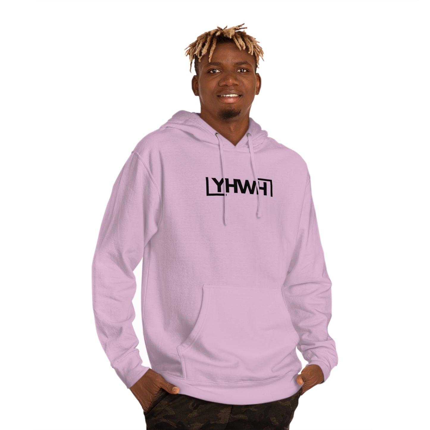 Minimalist YHWH Unisex Hooded Sweatshirt - Comfortable Casualwear for All Seasons