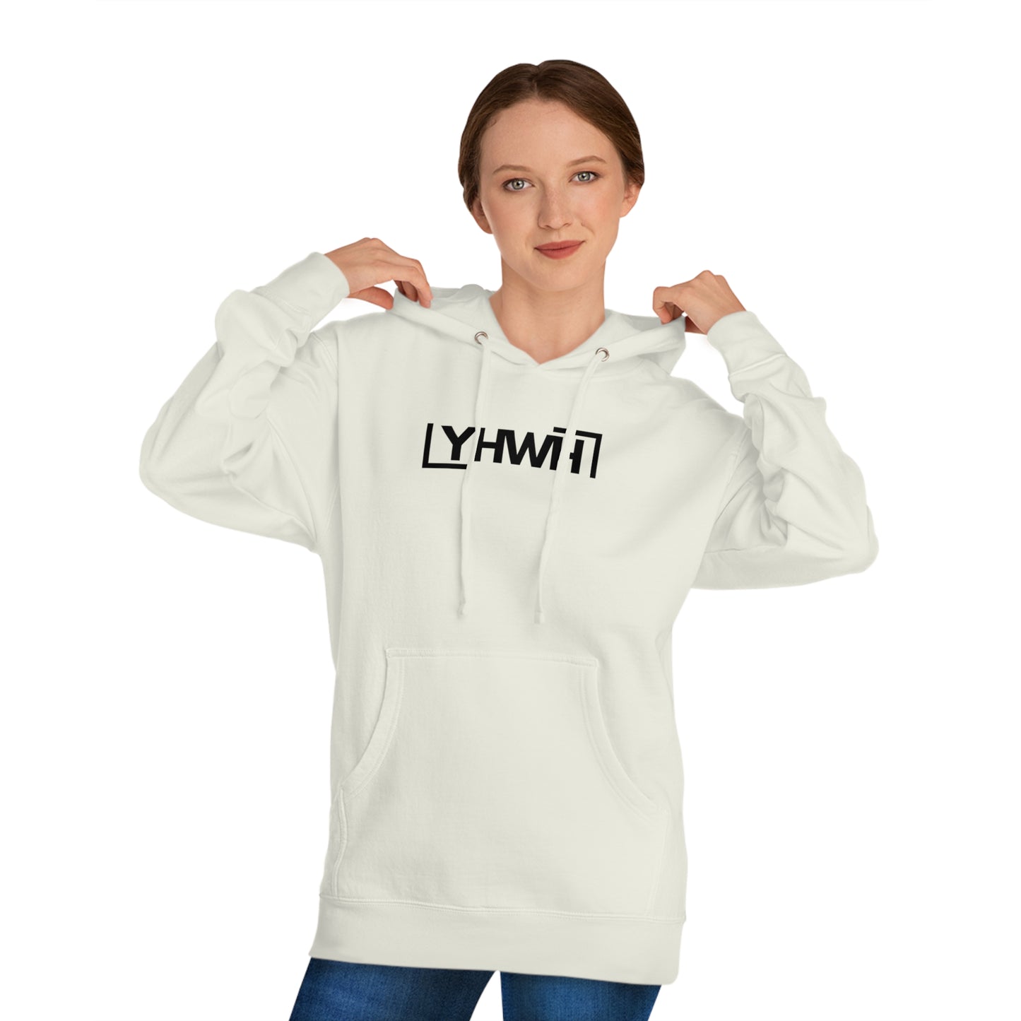 Minimalist YHWH Unisex Hooded Sweatshirt - Comfortable Casualwear for All Seasons