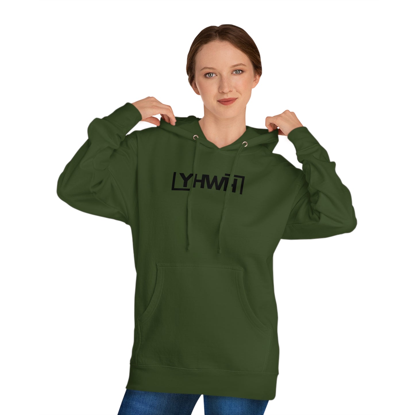 Minimalist YHWH Unisex Hooded Sweatshirt - Comfortable Casualwear for All Seasons